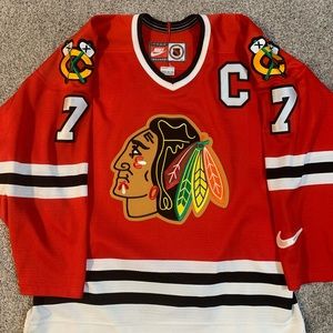 NHL Chris Chelios Blackhawks Vintage jersey. Super clean!